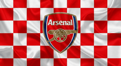 Red White Checkered Arsenal Flag GIF
