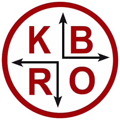 Red White KBR O Arrows Circle Sticker