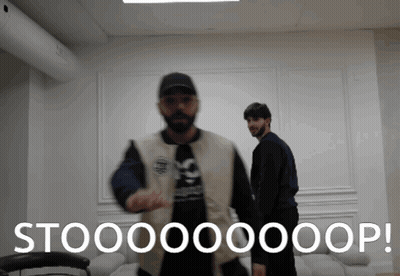 Red White Striped Shirt Man Before Stained Glass GIF