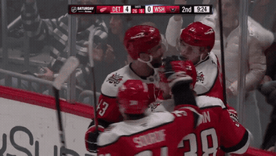 Red Wings Vs Capitals Hockey Game GIF