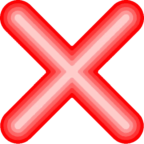 Red X Cross Sticker