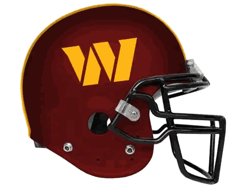 Red Yellow W Football Helmet Sticker
