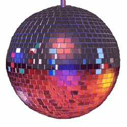 Reddish Spinning Disco Ball GIF
