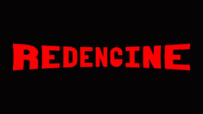 Redencine Red Letters On Black Background GIF