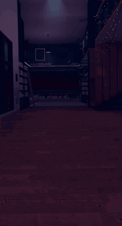 Redhead Girl Giving Middle Finger With Boo Neon Sign GIF