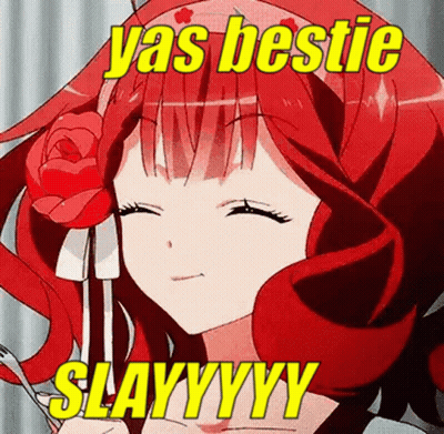 Redhead Girl Holding Red Rose Smiling GIF