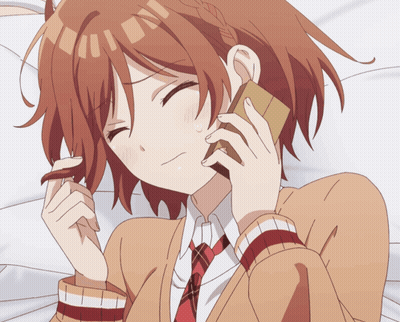 Redhead Girl Laying Down With Eyes Closed GIF
