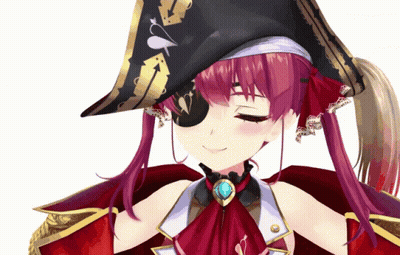Redhead Girl Pirate Hat Eye Patch GIF