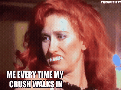 Redhead Making Face Says Me Every Time My Crush Walks In GIF