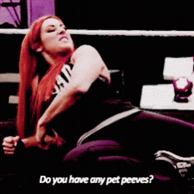 Redhead Woman Asking Do You Have Any Pet Peeves GIF