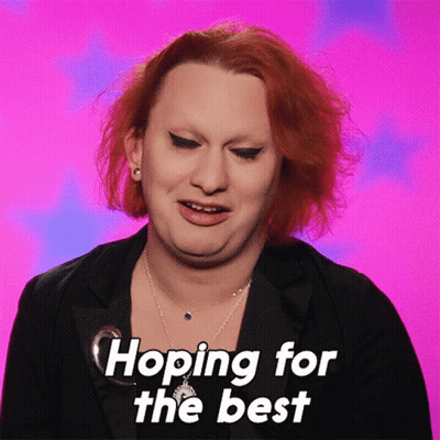 Redhead Woman Hoping For The Best GIF