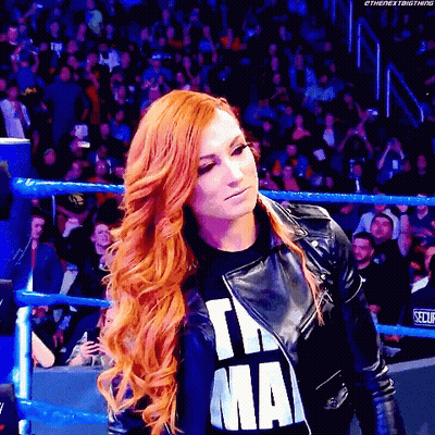 Redhead Woman In Black Leather Jacket With I'm Ma T-Shirt GIF