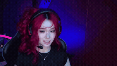 Redhead Woman In Headphones With Microphone Saying GG Fucking GIF
