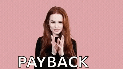 Redhead Woman Making Payback Gesture GIF