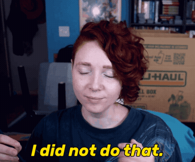 Redhead Woman Saying I Did Not Do That GIF