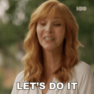 Redhead Woman Saying Let's Do It GIF