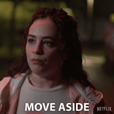 Redhead Woman Saying Move Aside Netflix Ad GIF