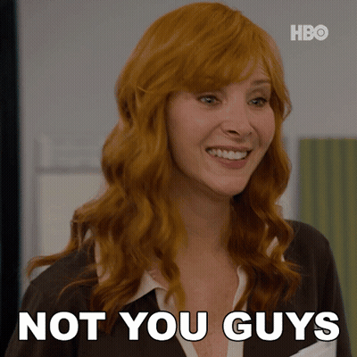 Redhead Woman Smiling Says Not You Guys GIF