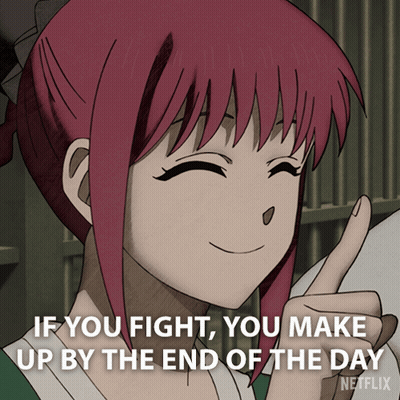 Redhead Woman Smiling Thumbs Up If You Fight You Make Up By End Of Day GIF