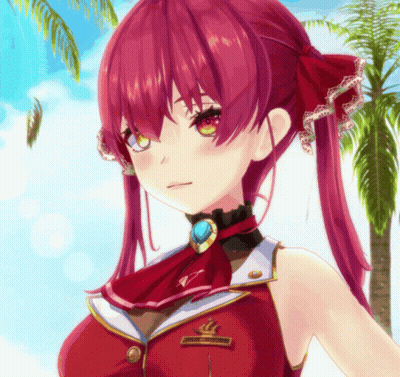 Redheaded Girl With Pirate Crew Badge GIF
