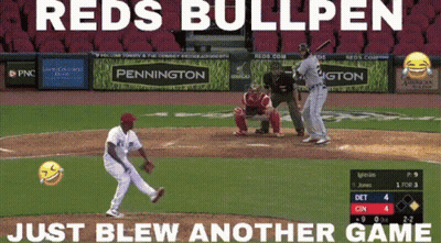 Reds Bullpen Just Blew Another Game With A Baseball Game Being Played GIF