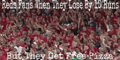 Reds Fans Free Pizza After Losing By 10 Runs GIF