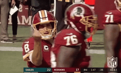 Redskins Football Player High Fiving GIF