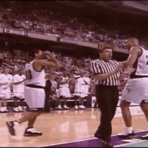Referee Between Two Basketball Players GIF