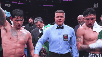 Referee Between Two Boxers With Ring GIF