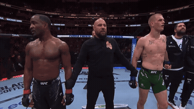 Referee Between Two Fighters In UFC Match GIF