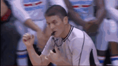 Referee Blowing Whistle In Basketball GIF