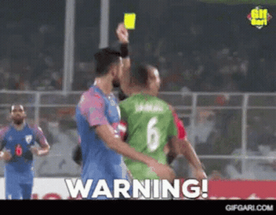 Referee Giving Yellow Card To Soccer Player GIF