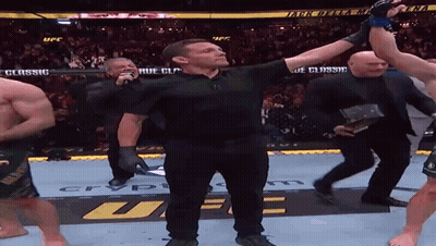Referee Holds Up Fighter's Arm GIF
