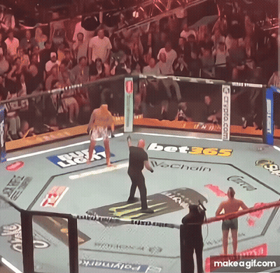 Referee In Boxing Ring With Bet365 On Floor GIF