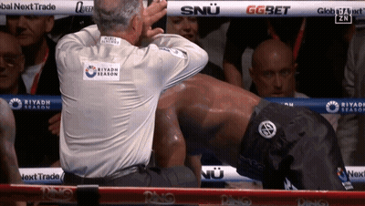 Referee In Boxing Ring With Riyadh Season Sticker GIF
