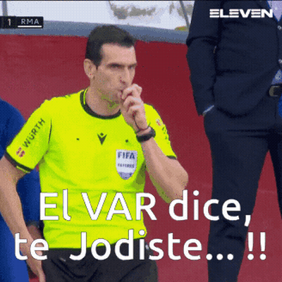 Referee In Yellow FIFA Shirt GIF