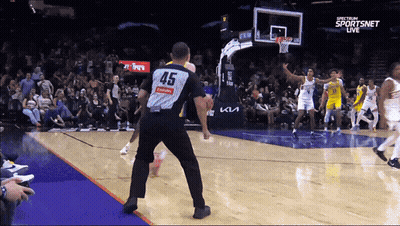 Referee Number 45 Watching Basketball GIF