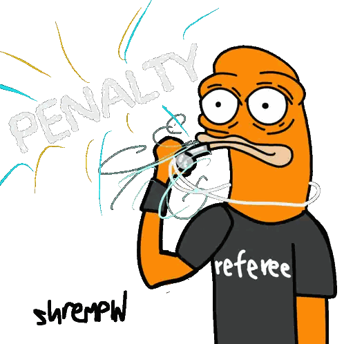 Referee Shirt Cartoon Character Sticker
