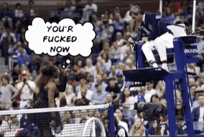 Referee Sitting In Chair Saying You're Fucked Now GIF