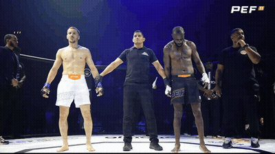 Referee Stands Between Two Fighters With PEF GIF