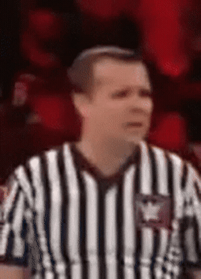 Referee With American Flag On Striped Shirt Back GIF