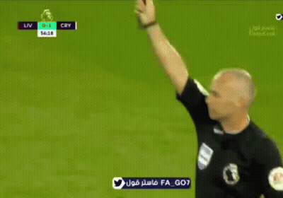 Referee With FIFA Shirt Talking To Soccer Player GIF