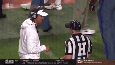 Referee With Letter H On Shirt Talking To Coach GIF