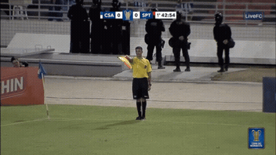 Referee Yellow Card Scoreboard Csa 0 Spt 1 42:54 GIF