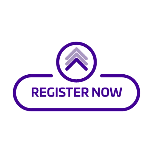 Register Now Button With Arrows Sticker