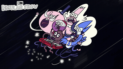 Regular Show Cartoon Characters Poster GIF