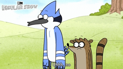 Regular Show Characters Standing In Field GIF
