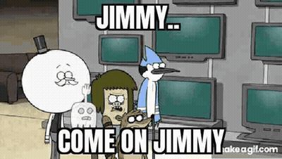 Regular Show Characters Standing Together GIF