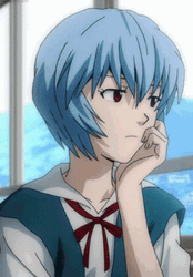 Rei Ayanami Bored Look GIF