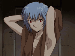 Rei Ayanami Cleaning With Towel GIF